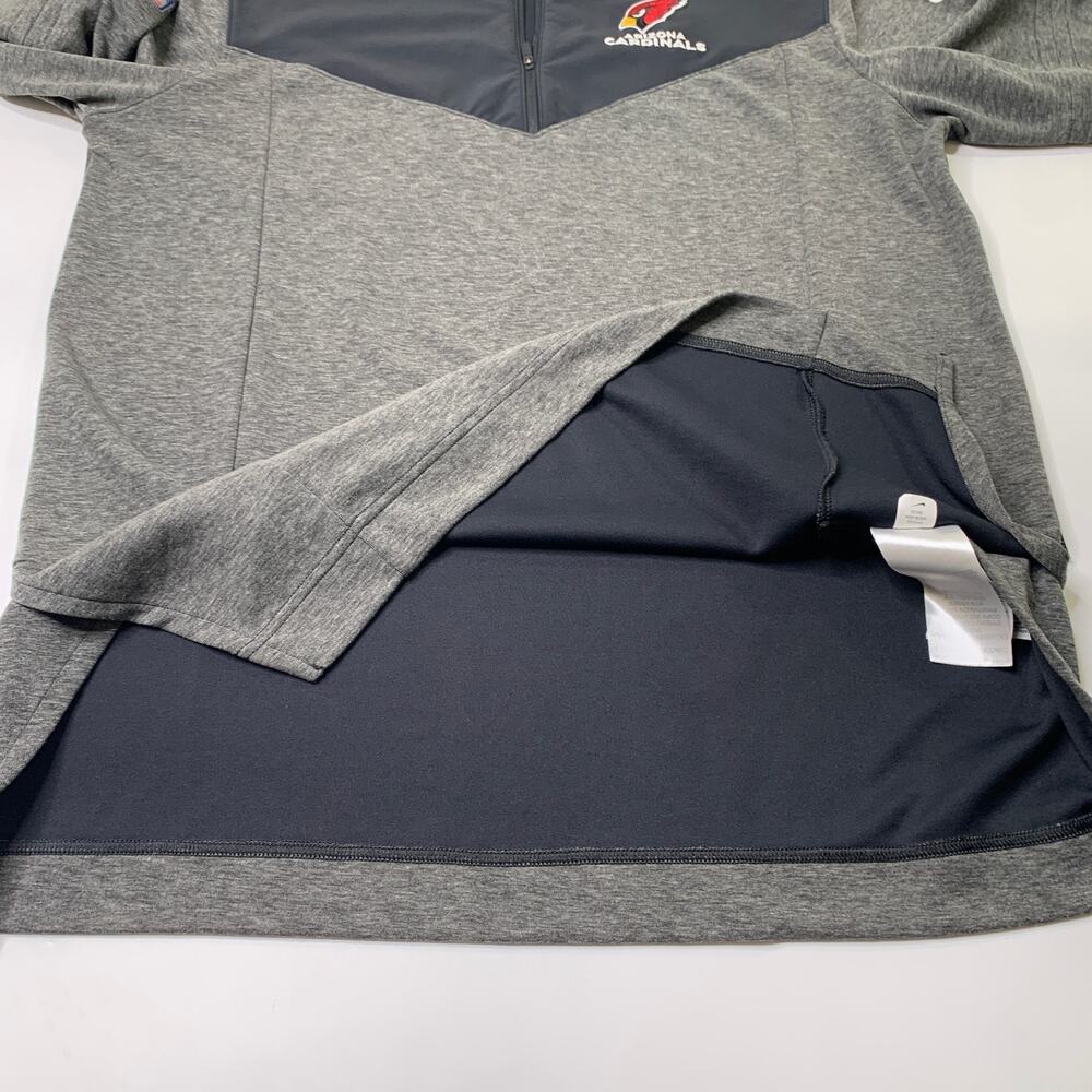 Arizona Cardinals Shirt Mens Medium Black Grey Sideline Lockup Performance Nike - Picture 8 of 15